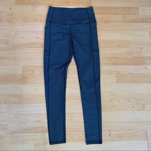 Senita Athletics Blue Pocket Leggings Full Medium